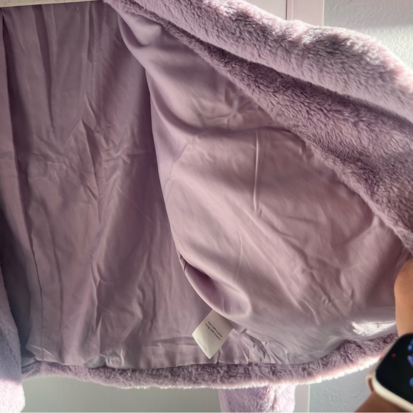 Women's Winter Cropped Faux Fur Bolero Jacket Notch Lapel Collar Dropped Coat - Picture 14 of 16